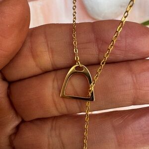 Chic Gold filled 925 silver Horse Pendant Necklace